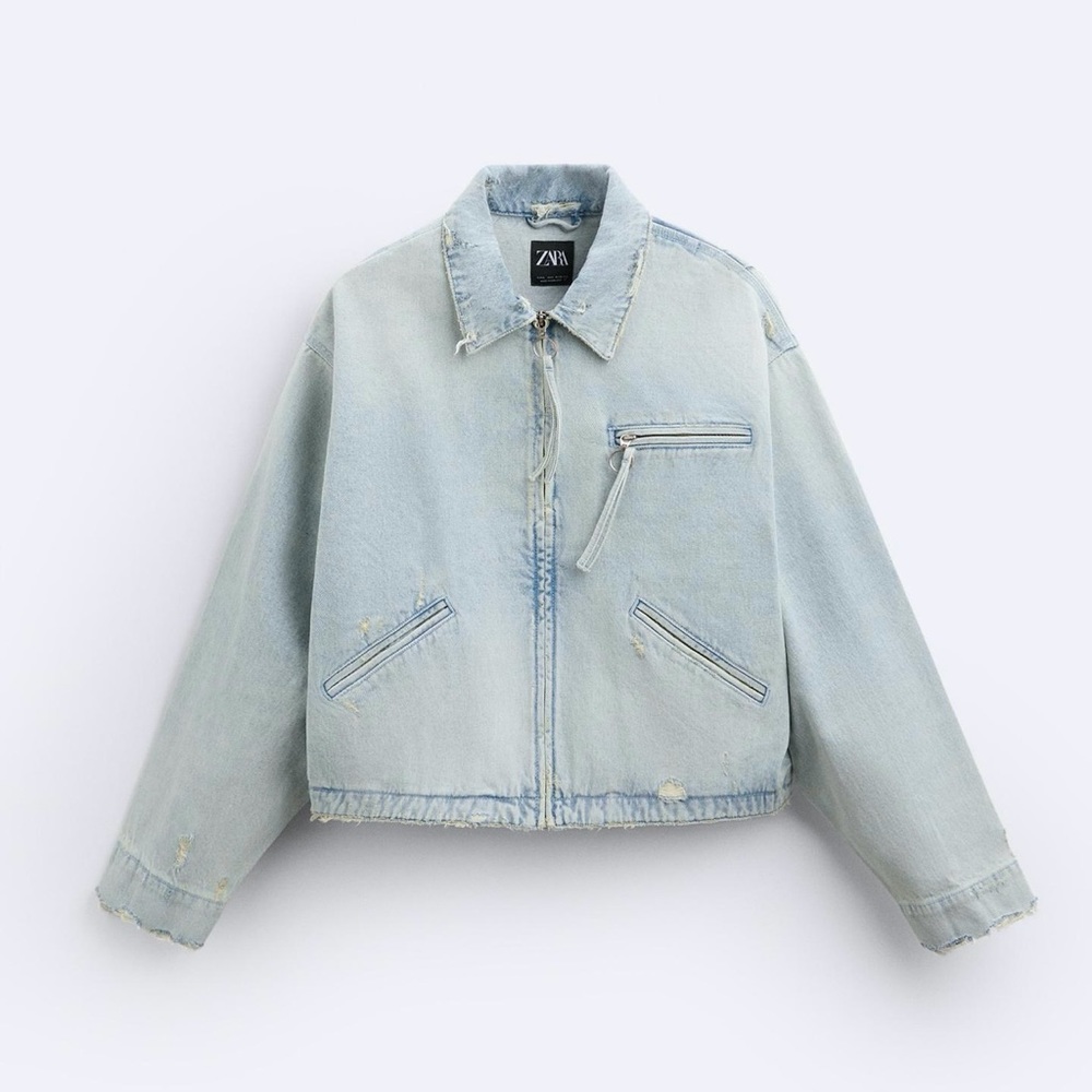 Zara POCKET DENIM JACKET.
